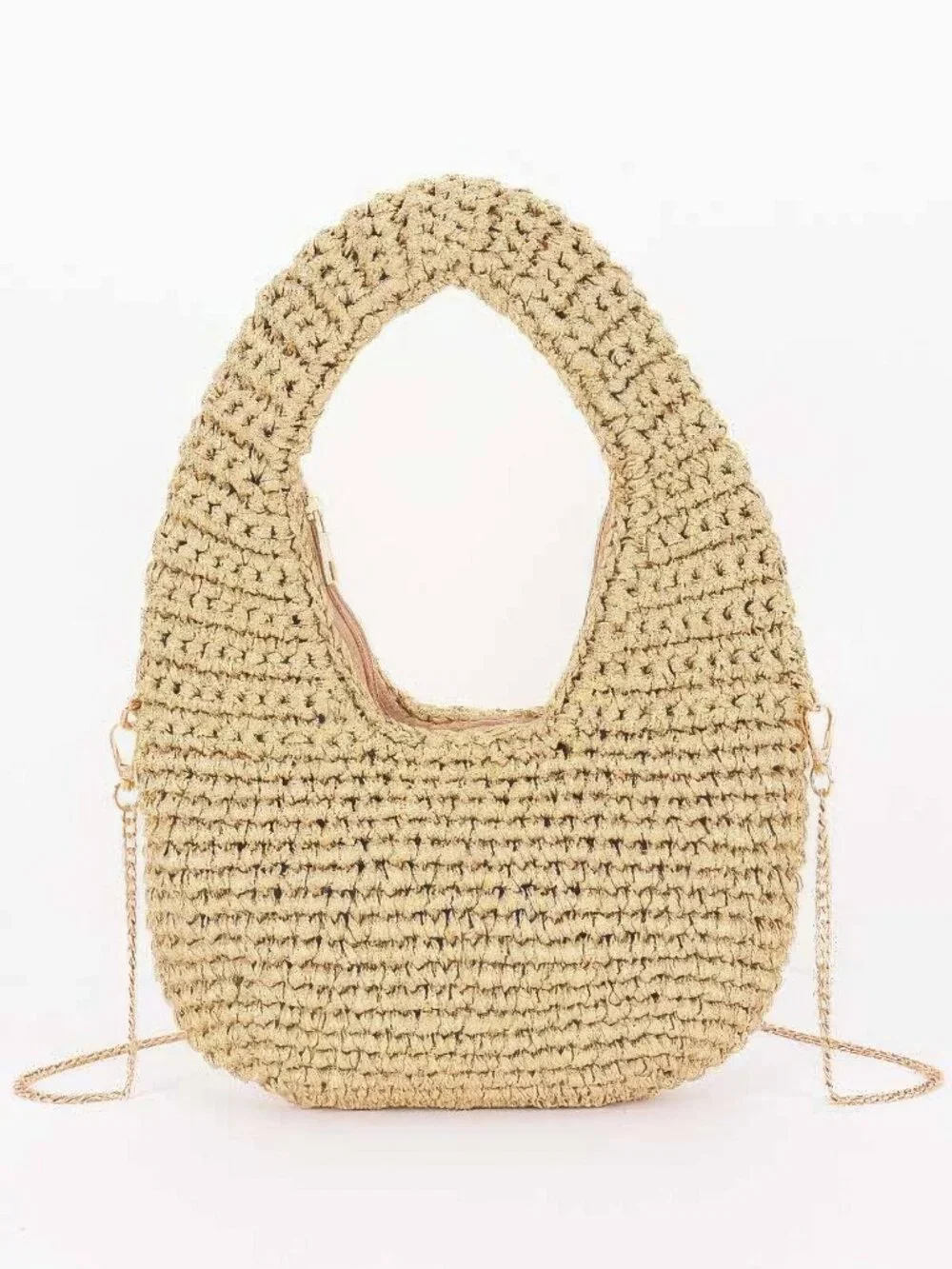 Crochet Woven Hobo Bag